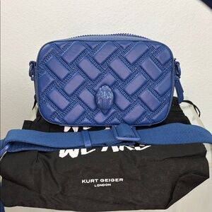 Kurt Geiger Small Kensington Drench Quilted Leather Camera Bag Eagle Head